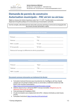 Permis de construire : PAC air/air ou air/eau