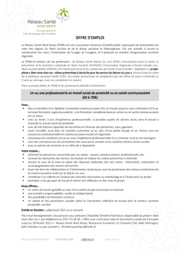 Un professionnel·le en travail social de proximité ou en santé communautaire  (60 à 70%) 